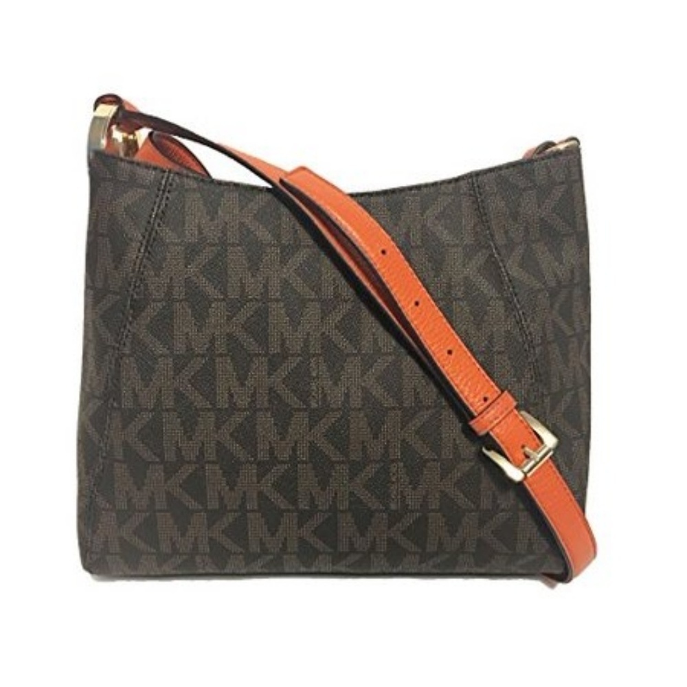 MICHAEL KORS FULTON MEDIUM BAG, BROWN/TANGERINE